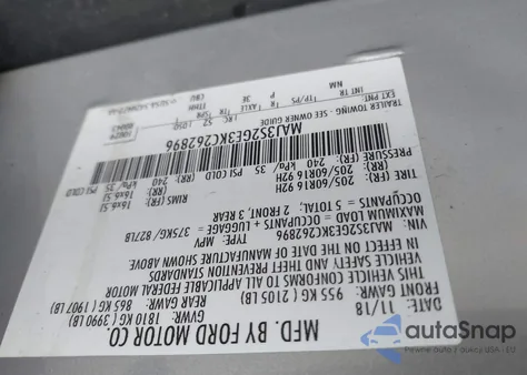 2019 Ford Ecosport Se из США, поврежденный, VIN MAJ3S2GE3KC262896